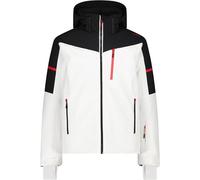 CMP Chaqueta de esquí para hombre con capucha desmontable Bianco, talla 52, 10.000 mm, impermeable, elástica en 4 direcciones y aspecto cálido para días de esquí activos con estilo.