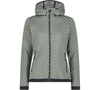 CMP Chaqueta de forro polar Knit Tech con capucha fija para mujer