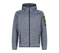 CMP Chaqueta de forro polar para hombre de Knit-Tech Heather con capucha 3H60847N, 10nu B.blue, 50