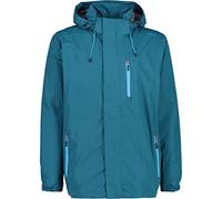 CMP - Chaqueta de hombre con cremallera y capucha transpirable, Lago profundo, 48