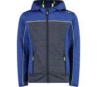 CMP - Chaqueta de hombre melange con capucha fija, Azulado, 98