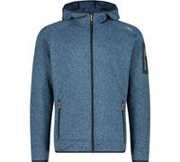 CMP - Chaqueta de Knit-Tech para Hombre con Capucha Fija, Hydro-Bluesteel, 58