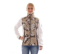 CMP Chaqueta de Punto Chaqueta Polar Blanco Patrón Lana Cuello Calentamiento