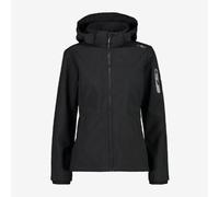 CMP Chaqueta De Softshell Con Capucha Desmontable, Mujer - U901 (NEGRO)
