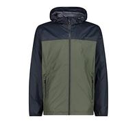 CMP - Chaqueta impermeable con capucha para hombre, Verde Aceite, 58