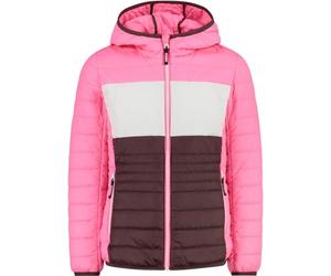 CMP - Chaqueta infantil con capucha fija, Ciruela-Rosa Fluo, 164