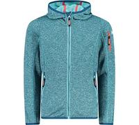 CMP - Chaqueta infantil Knit-Tech con capucha fija, Agua más oscura, 116