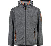 CMP - Chaqueta infantil Knit-Tech con capucha fija, Antracita-Cemento, 140