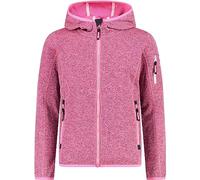 CMP - Chaqueta infantil Knit-Tech con capucha fija, Encendedor Fluo Rosa, 164