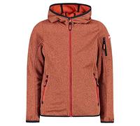 CMP - Chaqueta infantil Knit-Tech con capucha fija, Mechero Campari, 152