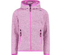 CMP - Chaqueta infantil Knit-Tech con capucha fija, Púrpura Fluo-Titanio, 152