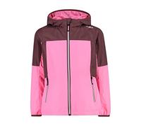 CMP - Chaqueta infantil ripstop con capucha fija, Rosa neón, 164