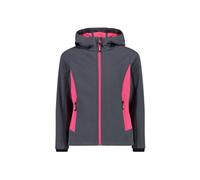 CMP Chaqueta Kid G Con Capucha Fija, Chaqueta Softshell Unisex niños, Gris (Titanio-Fucsia 3A29385N), 116
