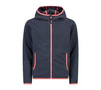 CMP Chaqueta Kid G Con Capucha Fija, Chaqueta Softshell Unisex niños, Gris (Titanio-Rojo Fluo 32H1375), 152