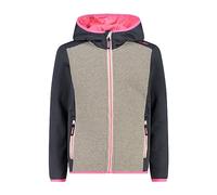 CMP Chaqueta Kid G Con Capucha Fija, Chaqueta Softshell Unisex niños, Negro/Marrón (Mel de titanio-humo.), 164