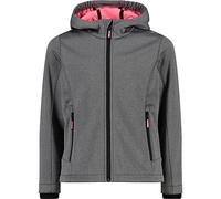 CMP Chaqueta Kid G Con Capucha Fija, Chaqueta Softshell Unisex niños, Negro Mel.-Brillo, 152