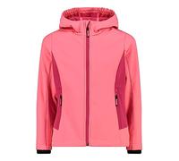 CMP Chaqueta Kid G Con Capucha Fija, Chaqueta Softshell Unisex niños, Rosa (Brillo-Fuxia), 110
