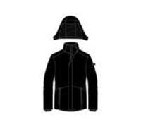 CMP - Chaqueta softshell con capucha desmontable para hombre, color negro, talla 54