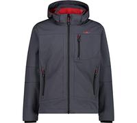 CMP - Chaqueta softshell de hombre con capucha desmontable, Titanio-Ferrari, 58