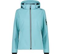 CMP Chaqueta softshell de mujer con capucha desmontable, Acqua, 3XL