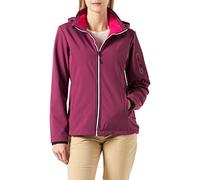 CMP Chaqueta softshell de mujer con capucha desmontable, Amaranto, S