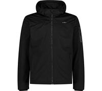 CMP - Chaqueta softshell ligera de hombre con capucha desmontable, Negro, 58