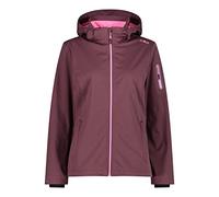 CMP - Chaqueta softshell ligera para mujer con capucha desmontable, Ciruela, XS
