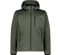 CMP - Chaqueta softshell melange de hombre con capucha desmontable, Aceite Verde Mel., 58