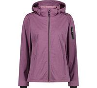CMP - Chaqueta softshell melange ligera para mujer con capucha desmontable, Rosa Flúor Mel., XXL