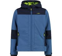 CMP - Giacca in Softshell da bambini con cappuccio fisso, Chaqueta Softshell infantil con capucha fija niños unisex, Dusty Blue-B.Blue,