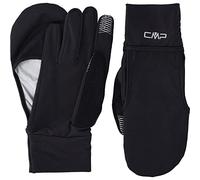 CMP - Guantes de mujer con manopla laminada plegable, Negro, L/XL