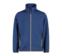 CMP Jacquard Knitted Fleece Jacket Full Zipped Fleece Jacket Niño, Niños, Chaqueta de forro polar, 31H1914, ROYAL-NEGRO, 128