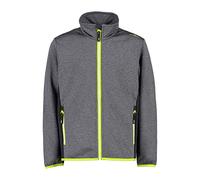 CMP Jacquard Knitted Fleece Jacket Full Zipped Fleece Jacket Niño, Niños, Chaqueta de forro polar, 31H1914, Fumo Mel.-negro, 98