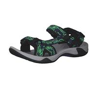 CMP KIDS HAMAL HIKING SANDAL, Sandalias Deportivas Unisex niños, Negro azulado-Verde flúor, 37 EU