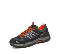 CMP Kids Rigel Low Trekking Shoes Kids WP, Zapatos de Trekking Unisex niños, Antracita Naranja Brillante, 40 EU