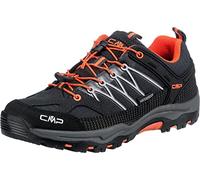 CMP Kids Rigel Low Trekking Shoes Wp, Zapatos de trekking Unisex niños, Antracita Naranja brillante, 35 EU