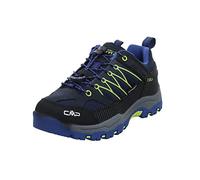 CMP Kids Rigel Low Trekking Shoes Wp, Zapatos de trekking Unisex niños, Negro azulado Eléctrico, 33 EU