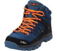 CMP Kids Rigel Mid Trekking Shoes Wp, Zapatos de trekking Unisex niños, Azul grisáceo Naranja brillante, 39 EU