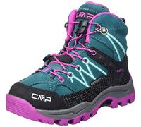 CMP Kids Rigel Mid Trekking Shoes Wp, Zapatos de trekking Unisex niños, Azul lago Rosa flúor, 31 EU