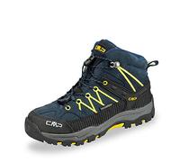 CMP Kids Rigel Mid Trekking Shoes Wp, Zapatos de trekking Unisex niños, Negro azulado Azafrán, 33 EU