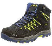 CMP Kids Rigel Mid Trekking Shoes Wp, Zapatos de trekking Unisex niños, Negro azulado Eléctrico, 31 EU