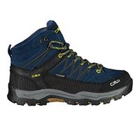 CMP Kids Rigel Mid Trekking Shoes Wp, Zapatos de trekking Unisex niños, Tinta azul Amarillo, 29 EU