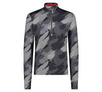 CMP Maglia A Mezza Zip In Jersey Stretch Da Uomo Camiseta, Graffite-Titanio, 48 Hombre