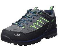 CMP Moon Low Trekking Shoe WP, Zapatillas de Paseo. Hombre, Grey Verde Fluo, 42 EU