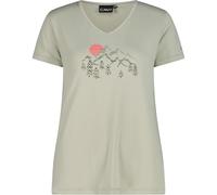 CMP Mujer Print Camiseta, Pistacho, L