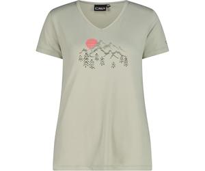 CMP Mujer Print Camiseta, Pistacho, L
