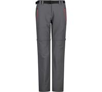 CMP Pantalón cremallera mujer stretch, Grey-Campari, XL
