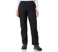 CMP - Pantalón impermeable de mujer con forro y cremalleras laterales largas, Negro, L