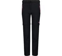 CMP - Pantalón infantil elástico con cremallera, Antracite-Pink Fluo, 92