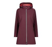 CMP - Parka de mujer con capucha y cremallera, borgoña, S